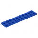 LEGO lapos elem 2x10, kék (3832)